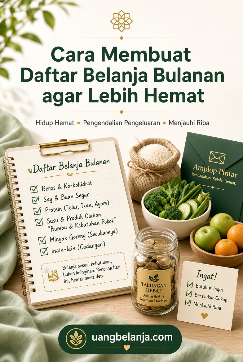 Cara Membuat Daftar Belanja Bulanan agar Lebih Hemat