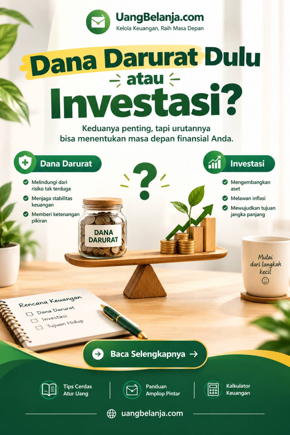 Infografis: Prioritas Dana Darurat vs Investasi