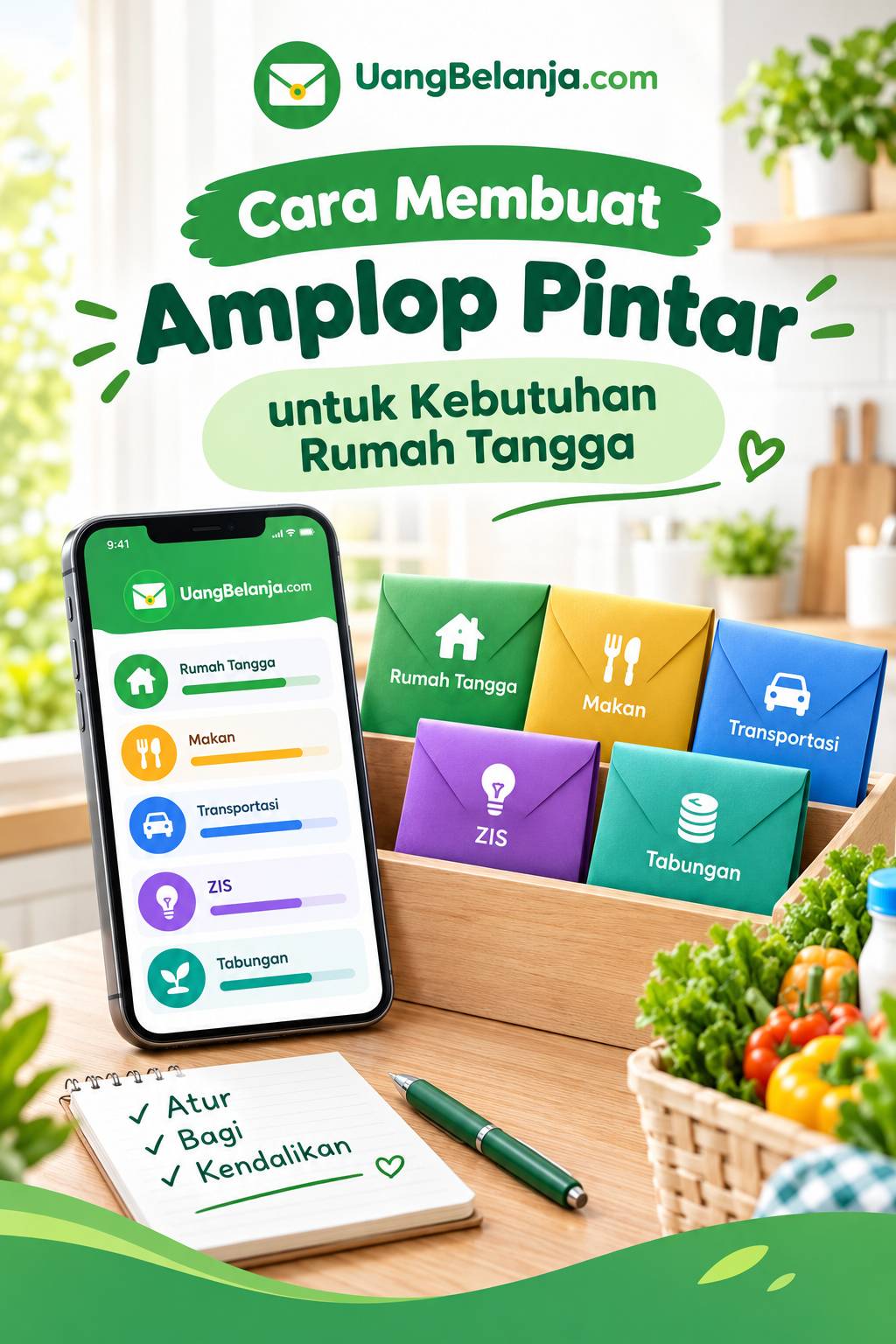 Infografis: Mengatur Kebutuhan Rumah Tangga dengan Amplop Pintar