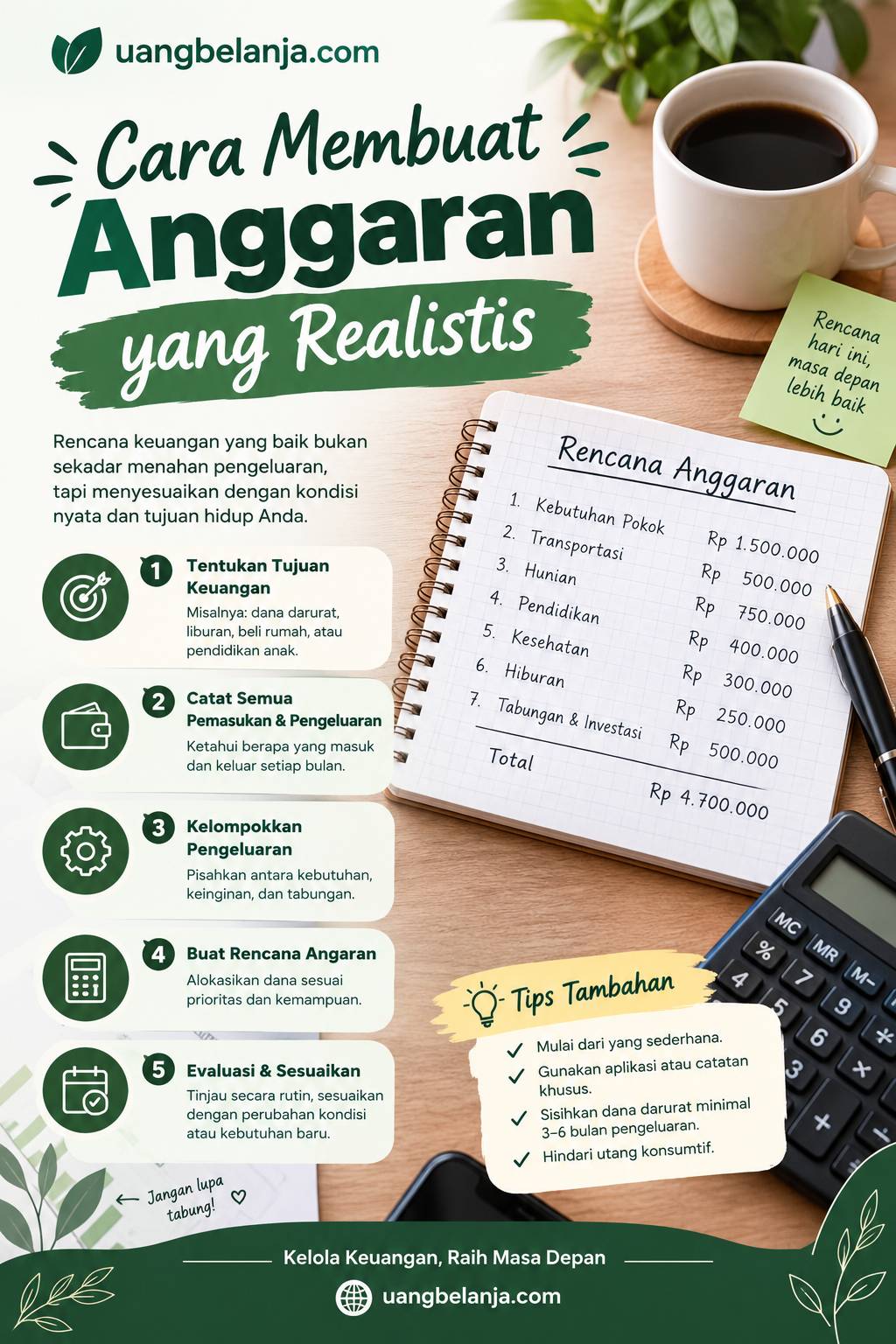 Infografis: Cara Menyusun Anggaran yang Realistis
