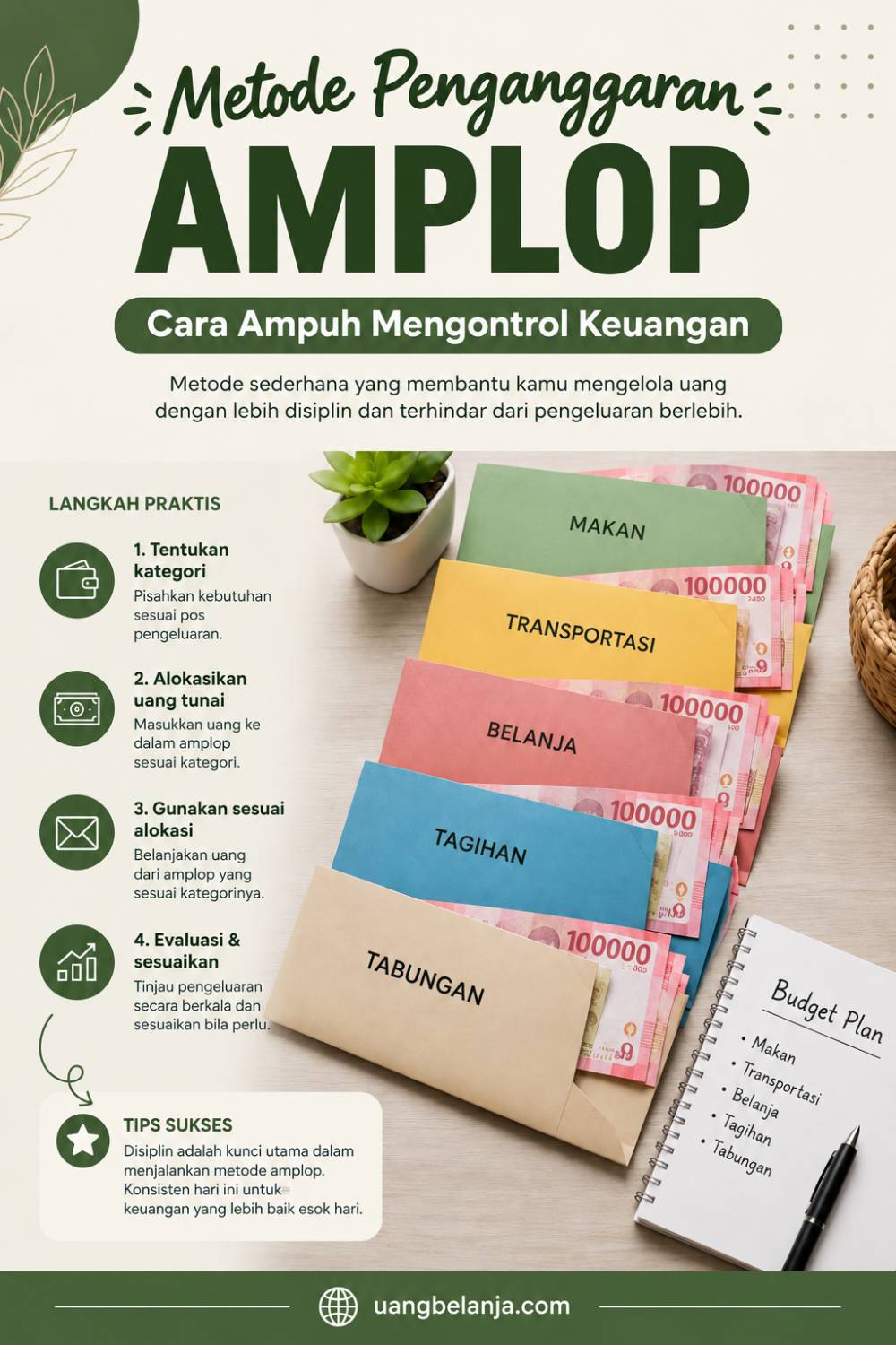 Infografis: Cara Kerja Metode Penganggaran Amplop